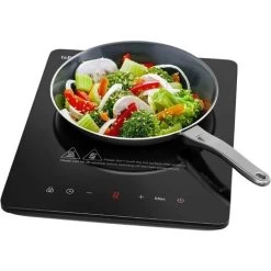 IsEasy Portable Induction Hob 2100W Single Cooking Zone Induction Cooker With 9 Power Levels Setting, 8-hours Timer, Sensor Touch Control, Safety Lock [Energy Class A+++]