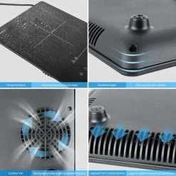 IsEasy Portable Induction Hob 2100W Single Cooking Zone Induction Cooker With 9 Power Levels Setting, 8-hours Timer, Sensor Touch Control, Safety Lock [Energy Class A+++] -Kitchen Supplies Discount Store 100028414 3