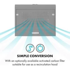 Klarstein Capannina Undercounter Hood 60cm 166m³ / H LED Stainless Steel Silver -Kitchen Supplies Discount Store 19162064 3