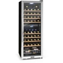 Klarstein Vinamour 54 Duo Wine Refrigerator 2 Zones 148 Litres 54 Bottles Touch Display