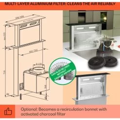 Klarstein Royal Flush Downdraft Cooker Extractor Hood 430 M³ / H 60 Cm -Kitchen Supplies Discount Store 22969344 5