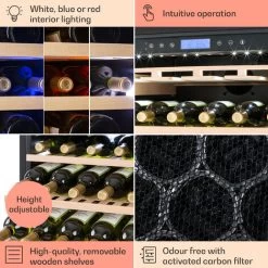 Klarstein Vinovilla Grande 165 Built-in Uno Wine Fridge 425l 165Fl. 3-colour Glass Door -Kitchen Supplies Discount Store 22969415 5