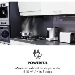 Klarstein Klarstein Aurica 60 Cooker Hood 60cm 600 M³/h LED Touch Glass White -Kitchen Supplies Discount Store 22969682 3