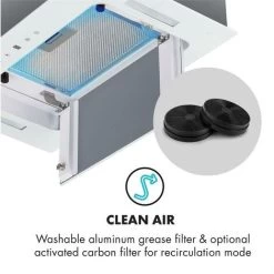 Klarstein Hektor Cooker Extractor Hood Built-in 52cm Exhaust: 530 M³ / H LED Touch Glass -Kitchen Supplies Discount Store 22969737 5