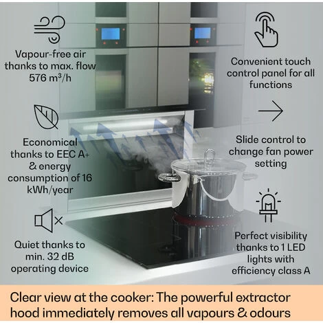 Klarstein Royal Flush Eco Cooker Hood 60 Cm 576 M³/h A+ 4 Klarstein Royal Flush Eco Cooker Hood 60 Cm 576 M³/h A+ - Image 2