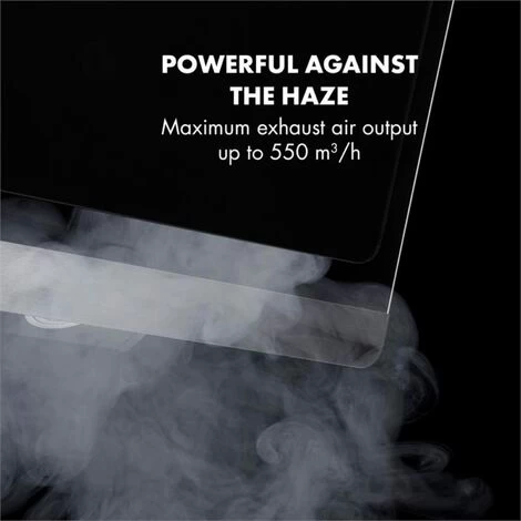 Klarstein Aurora Eco 90 Cooker Extractor Hood 550 M³ / H LED Display Black 5 Klarstein Aurora Eco 90 Cooker Extractor Hood 550 M³ / H LED Display Black - Image 3