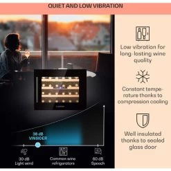 Klarstein Vinsider 24 Built-In Uno Onyx Edition Built-In Wine Fridge 24 Bottles 57 L -Kitchen Supplies Discount Store 22969792 4