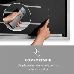 Klarstein High Line Ceiling Hood 77cm 410 M3 / H 75W 3 Steps Remote Control Black -Kitchen Supplies Discount Store 22969845 3