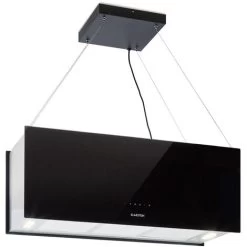 Klarstein Kronleuchter XL Island Exhaust Hood 90cm Exhaust Air: 590m³ / H LED Touch Black