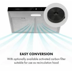 Klarstein Contempo Neo Substructure Cooker Extractor Hood 60cm 175m³ / H LED Stainless Steel Acrylic -Kitchen Supplies Discount Store 22970175 3