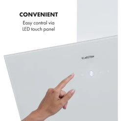 Klarstein Laurel 60 Cooker Extractor Hood 60cm Exhaust Air: 350 M³ / H LED Touch White -Kitchen Supplies Discount Store 22970454 3