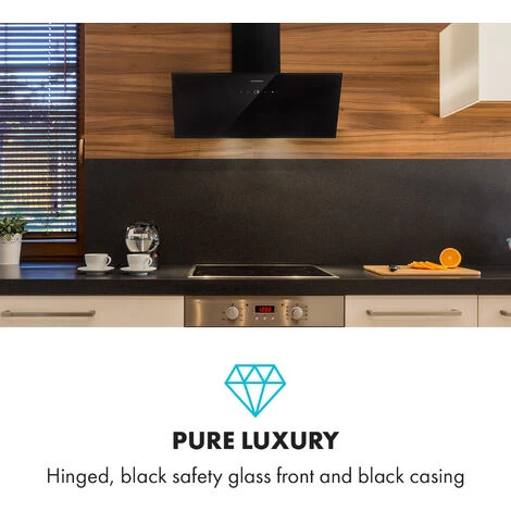 Klarstein Laurel 90 Cooker Extractor Hood 90cm Exhaust Air: 350 M³ / H LED Touch Black 4 Klarstein Laurel 90 Cooker Extractor Hood 90cm Exhaust Air: 350 M³ / H LED Touch Black - Image 2