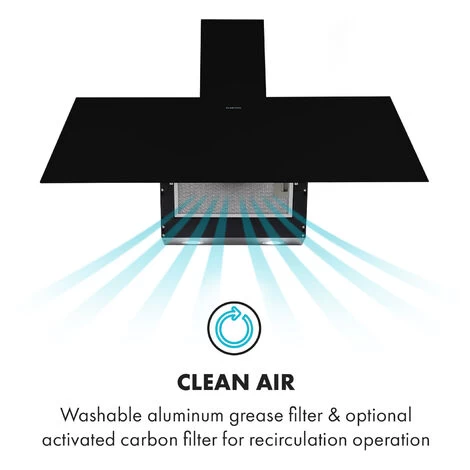Klarstein Laurel 90 Cooker Extractor Hood 90cm Exhaust Air: 350 M³ / H LED Touch Black 6 Klarstein Laurel 90 Cooker Extractor Hood 90cm Exhaust Air: 350 M³ / H LED Touch Black - Image 4