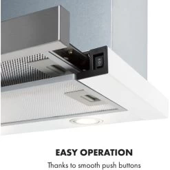 Klarstein Mariana 60 Flat Screen Hood 500 M³ / H Exhaust Air LED White -Kitchen Supplies Discount Store 22970532 4