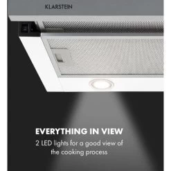 Klarstein Mariana 60 Flat Screen Hood 500 M³ / H Exhaust Air LED White -Kitchen Supplies Discount Store 22970532 5
