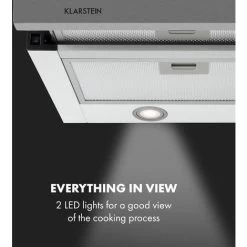 Klarstein Mariana 90 Flat Screen Hood 500 M³ / H Exhaust Air LED White -Kitchen Supplies Discount Store 22970535 5