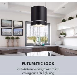 Klarstein Tron Ambience Island Cooker Extractor Hood Ø38cm Recirculation 540m³ / H LED Black 10 Klarstein Tron Ambience Island Cooker Extractor Hood Ø38cm Recirculation 540m³ / H LED Black -Kitchen Supplies Discount Store 22970601 4