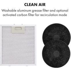 Klarstein Tron Ambience Island Cooker Extractor Hood Ø38cm Recirculation 540m³ / H LED Black 11 Klarstein Tron Ambience Island Cooker Extractor Hood Ø38cm Recirculation 540m³ / H LED Black -Kitchen Supplies Discount Store 22970601 5