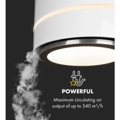 Klarstein Tron Ambience Island Cooker Extractor Hood Ø38cm Recirculation 540m³ / H LED White -Kitchen Supplies Discount Store 22970602 3