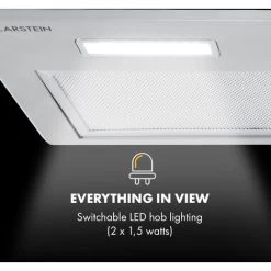 Klarstein Simplica Extractor Hood Recessed 70cm Exhaust Air: 400 M³ / H LED Stainless Steel -Kitchen Supplies Discount Store 22970641 5
