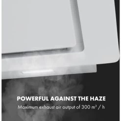 Klarstein Sofia 60 Extractor Hood 300 M³ / H Touch Control Glass Front White -Kitchen Supplies Discount Store 22970647 3