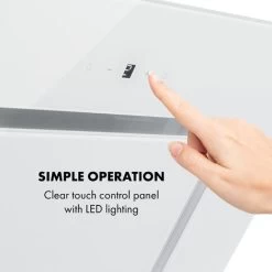 Klarstein Sofia 60 Extractor Hood 300 M³ / H Touch Control Glass Front White -Kitchen Supplies Discount Store 22970647 4