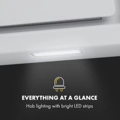 Klarstein Sofia 60 Extractor Hood 300 M³ / H Touch Control Glass Front White -Kitchen Supplies Discount Store 22970647 5