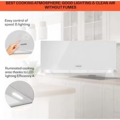 Klarstein Kronleuchter XL Kitchen Island Extractor Hood 90cm Recirculation 590m³/h LED Touchscreen White 10 Klarstein Kronleuchter XL Kitchen Island Extractor Hood 90cm Recirculation 590m³/h LED Touchscreen White -Kitchen Supplies Discount Store 22970682 4