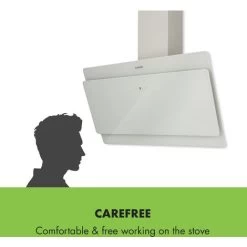 Klarstein Aurica 90 Cooker Hood 90 Cm 600 M³/h LED Touch Glass White -Kitchen Supplies Discount Store 23632458 4