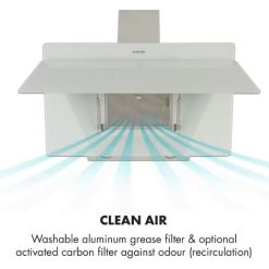 Klarstein Aurica 90 Cooker Hood 90 Cm 600 M³/h LED Touch Glass White -Kitchen Supplies Discount Store 23632458 5