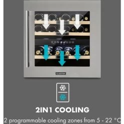 Klarstein Vinsider 36 Wine Fridge 2 Cooling Zones 5-22°C 85l Stainless Steel -Kitchen Supplies Discount Store 33502999 3