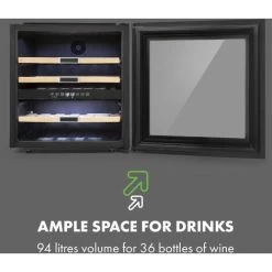 Klarstein Vinsider 36 Wine Fridge 2 Cooling Zones 5-22°C 85l Stainless Steel -Kitchen Supplies Discount Store 33502999 4
