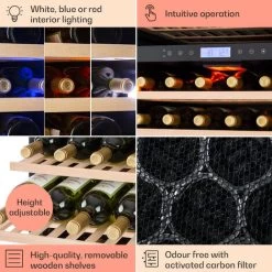 Klarstein Vinovilla Grande 162 Built-in Duo Onyx Edition Wine Fridge 425 Litres 162 Bottles -Kitchen Supplies Discount Store 33503020 5