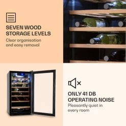 Klarstein Vinamour 26 Uno Wine Refrigerator 26 Bottles 88 Litres Stainless Steel LED -Kitchen Supplies Discount Store 33503294 5