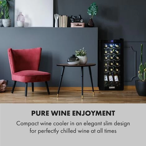 Klarstein Shiraz 18 Slim Uno Wine Refrigerator 50l 18Fl Touch Control Panel 5-18°C 4 Klarstein Shiraz 18 Slim Uno Wine Refrigerator 50l 18Fl Touch Control Panel 5-18°C - Image 2