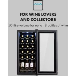 Klarstein Shiraz 18 Slim Uno Wine Refrigerator 50l 18Fl Touch Control Panel 5-18°C 9 Klarstein Shiraz 18 Slim Uno Wine Refrigerator 50l 18Fl Touch Control Panel 5-18°C -Kitchen Supplies Discount Store 33503467 3