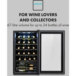 Klarstein Shiraz 24 Uno Wine Refrigerator 63 Litres 24 Bottles Touch Control Panel 5-18°C -Kitchen Supplies Discount Store 33503501 3
