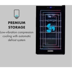 Klarstein Shiraz 24 Uno Wine Refrigerator 63 Litres 24 Bottles Touch Control Panel 5-18°C -Kitchen Supplies Discount Store 33503501 5