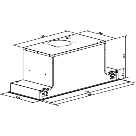 Cata ART11341 75cm Insert Glass Canopy Cooker Hood 4 Cata ART11341 75cm Insert Glass Canopy Cooker Hood - Image 2