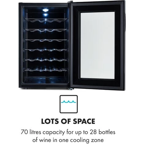 Klarstein Barolo 28 Uno, Wine Cooler, 70 Litres, 11-18 ° C, SingleZone 5 Klarstein Barolo 28 Uno, Wine Cooler, 70 Litres, 11-18 ° C, SingleZone - Image 3