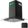 CIARRA 60cm Glass Cooker Hood With Carbon Filter 650m3/h Class A Curved Cooker Hood Black -506BK60 -Kitchen Supplies Discount Store 36409463 1