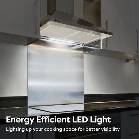 CIARRA 201SS60 Cooker Hood 60cm With Carbon Filters 370m3/h Class A Wall Mounted Extractor Hood 5 CIARRA 201SS60 Cooker Hood 60cm With Carbon Filters 370m3/h Class A Wall Mounted Extractor Hood - Image 3