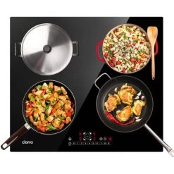 CIARRA Built-in 4 Zones Induction Hob, Integrated Electric Cooktop With Booster Function 7200W-CD4BBIH