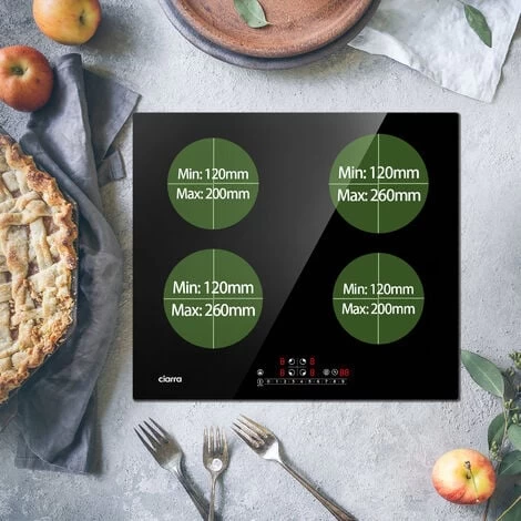 CIARRA Built-in 4 Zones Induction Hob, Integrated Electric Cooktop With Booster Function 7200W-CD4BBIH 4 CIARRA Built-in 4 Zones Induction Hob, Integrated Electric Cooktop With Booster Function 7200W-CD4BBIH - Image 2