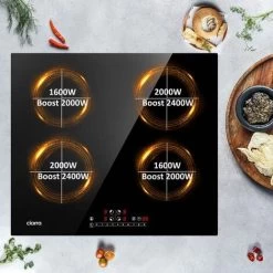 CIARRA Built-in 4 Zones Induction Hob, Integrated Electric Cooktop With Booster Function 7200W-CD4BBIH 9 CIARRA Built-in 4 Zones Induction Hob, Integrated Electric Cooktop With Booster Function 7200W-CD4BBIH -Kitchen Supplies Discount Store 36409470 3