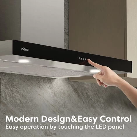 CIARRA 4 Speeds Class A++ 650m3/h Touch Control Linear Cooker Hood 90cm -CBCS9102 4 CIARRA 4 Speeds Class A++ 650m3/h Touch Control Linear Cooker Hood 90cm -CBCS9102 - Image 2