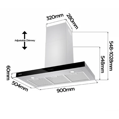 CIARRA 4 Speeds Class A++ 650m3/h Touch Control Linear Cooker Hood 90cm -CBCS9102 7 CIARRA 4 Speeds Class A++ 650m3/h Touch Control Linear Cooker Hood 90cm -CBCS9102 - Image 5
