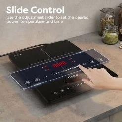 CIARRA Single Induction Hob 2000W, Touch Control Black Polished Crystal Glass Panel Safety Lock-CBTIH1 -Kitchen Supplies Discount Store 36409477 3