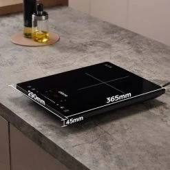 CIARRA Single Induction Hob 2000W, Touch Control Black Polished Crystal Glass Panel Safety Lock-CBTIH1 -Kitchen Supplies Discount Store 36409477 4
