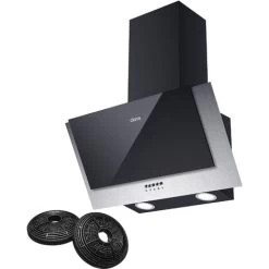 CIARRA 60cm Angled Cooker Hood With 3-speed Extraction -736CBK60